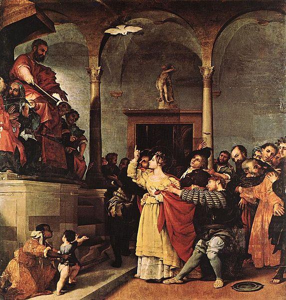 St Lucy before the Judge, Lorenzo Lotto